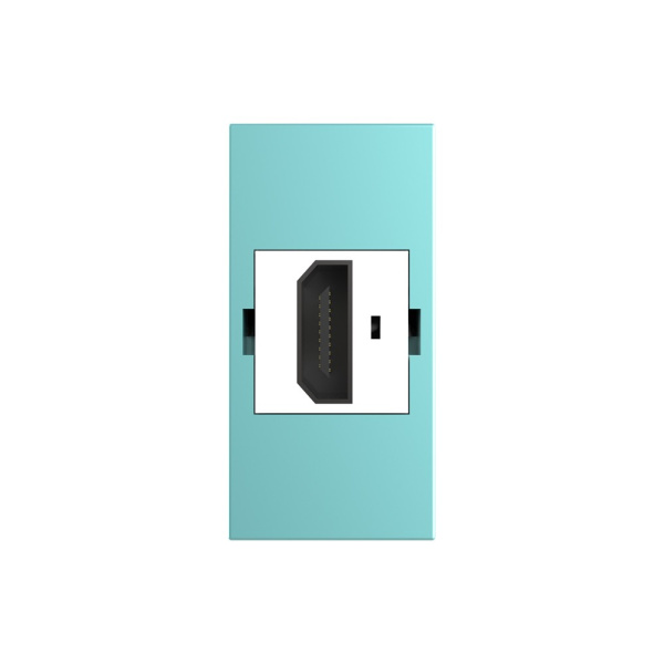 Розетка HDMI 2.0, цвет зеленый (механизм) Livolo