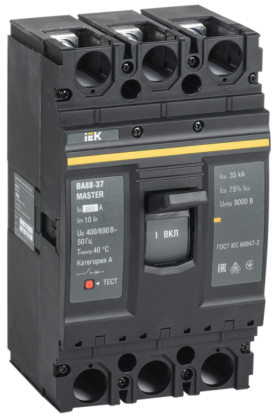 Выключатель автоматический ВА88-37 3П 250А 35кА MASTER IEK