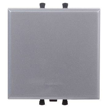 Перекрестный переключатель одноклавишный модульный, "Avanti", "Закаленная сталь", 2 модуля DKC