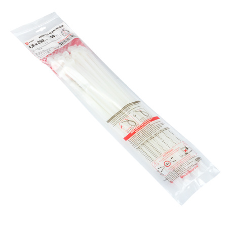 Хомут P6,6 стандартный (б), 4,8x250 (100шт) FlexLock PROxima EKF