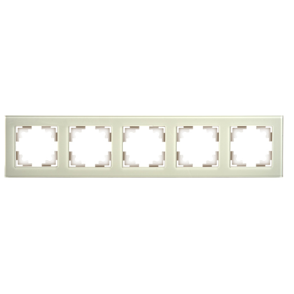 Рамка 5-местная, стекло, STEKKER, GFR00-7005-07, серия Катрин, дымчатый