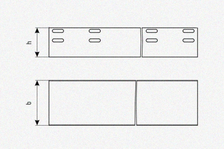 Лоток глухой ЛМГ 400х50х3000 УТ1,5, оцинкованный лист, S1,0