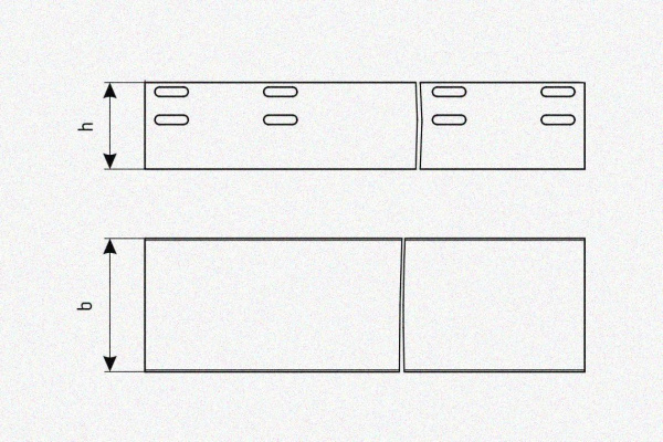 Лоток глухой ЛМГ 400х50х3000 УТ1,5, оцинкованный лист, S1,0