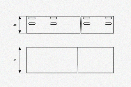 Лоток глухой ЛМГ 400х300х3000 УТ1,5, оцинкованный лист, S1,5