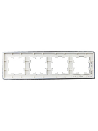 BRITE Рамка 4-мест. РУ-4-1-Бр металл алюм. RE IEK