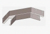 Лоток угловой глухой КГГ 400х65-90 УХЛ1 поворот на 90, оцинкованный лист S1,0