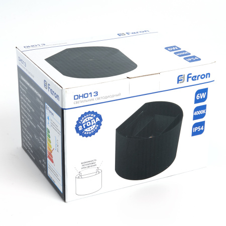 Светильник уличный светодиодный Feron DH013 2*3W, 450Lm, 4000K, черный
