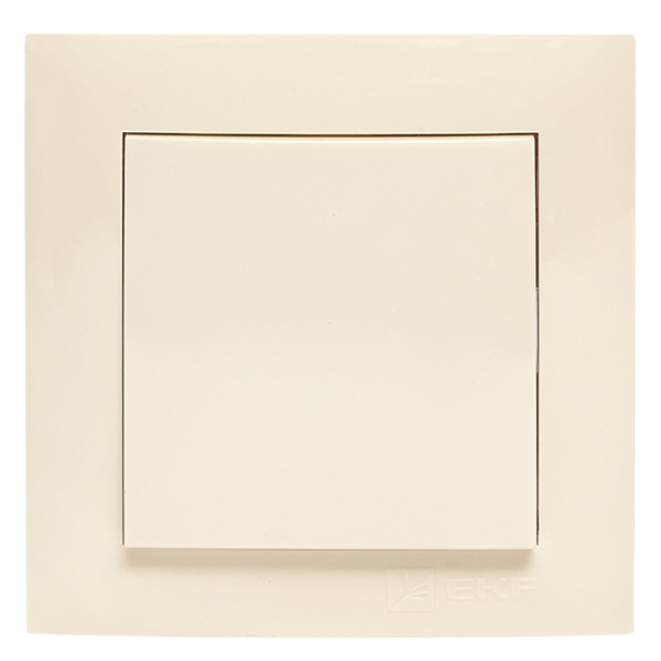 Валенсия выключатель 1-кл, 10А кремовый перекрестный EKF