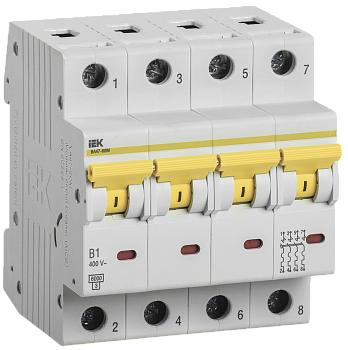 Выключатель автоматический ВА МОД ВА47-60M 4П 1А 6кА В IEK