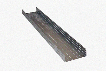 Лоток перфорированный ЛМ 300х150х3000 УТ1,5, оцинкованный лист S1,5
