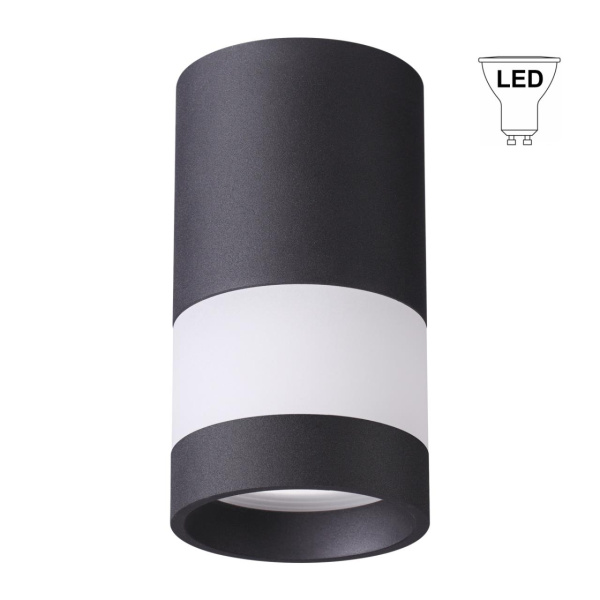 Св-к накл.IP20 GU10 9W 220-240V ELINA черный B NOVOTECH