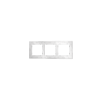 Рамка стеклянная Voltum S70 на 3 поста, (белый, стекло)