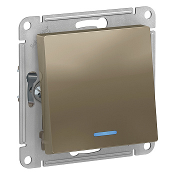 ATLASDESIGN 1-кл ПЕРЕКЛЮЧАТЕЛЬ с подсветкой, сх.6а, 10АХ, механизам, ШАМПАНЬ Schneider Electric