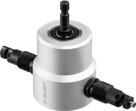 СВЕРЧОК в металл. кейсе: насадка-ножницы для реза листового металла + запчасти. ЗУБР