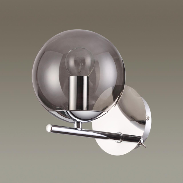 Бра E14 1*40W 220V SIERRA хром,дымчатый LUMION