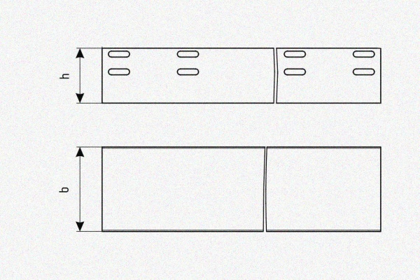 Лоток глухой ЛМГ 300х80х3000 УТ1,5, оцинкованный лист, S0,8