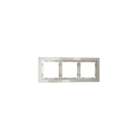 Рамка стеклянная Voltum S70 на 3 поста, (кашемир, стекло)