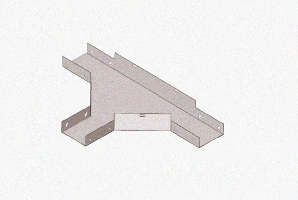 Лоток тройниковый глухой ОТГ 400х100 УХЛ1, оцинкованный лист S1,5
