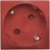 Donel Розетка 2К+З нем.ст., 45 гр., с з/ш, крас. матовая (45х45мм), серия (тип) DF6