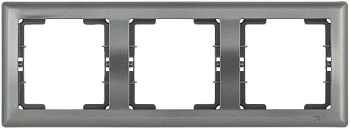 Рамка 3-местная горизонтальная РГ-3-БА BOLERO антрацит IEK