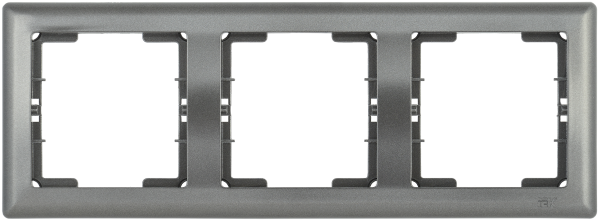 Рамка 3-местная горизонтальная РГ-3-БА BOLERO антрацит IEK