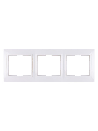 Рамка 3-х постовая горизонтальная белая "Таймыр" TDM
