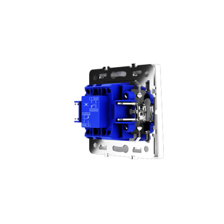 Перекрестный переключатель встраиваемый Voltum S70 одноклавишный 10А, (белый глянцевый)