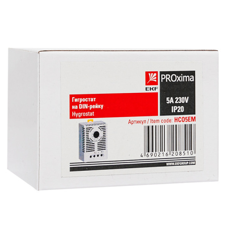 Гигростат на DIN-рейку 5А 230В IP20 PROxima EKF