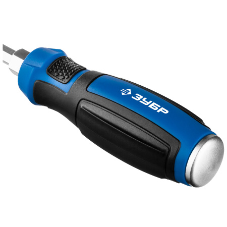 Отвертка ударная, сквозной Cr-V стержень, PH1 x 75 мм, усилитель под ключ, магнитный наконечник, двухкомп. рукоятка, Профессионал, "УДАРНИК" ЗУБР