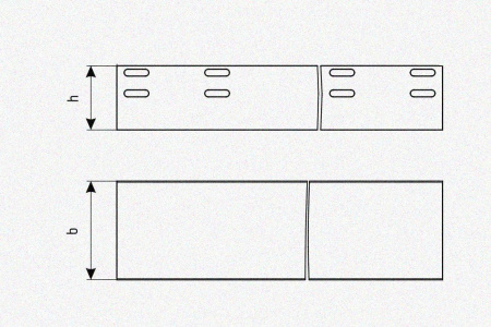 Лоток глухой ЛМГ 400х50х3000 УХЛ1, оцинкованный лист, S1,5