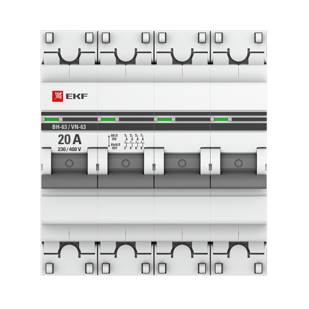 Выключатель нагрузки 4П 20А ВН-63 PROxima EKF