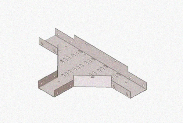 Лоток тройниковый замковый перфорированный ОТЗ 500х100 УТ1,5, оцинкованный лист, S0,8