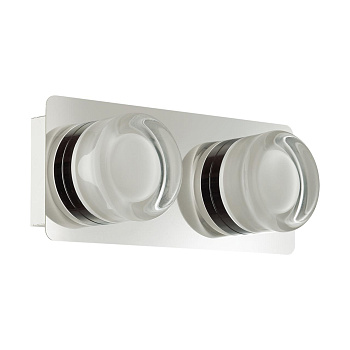 Бра IP44 LED 2*5W 4000K 220V ORTEGA никель LUMION