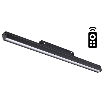 Трековый св-к димм.с ДУ,со сменой цв.темп.IP20 LED 3000~6500К 24W 48V черный FLUM B NOVOTECH