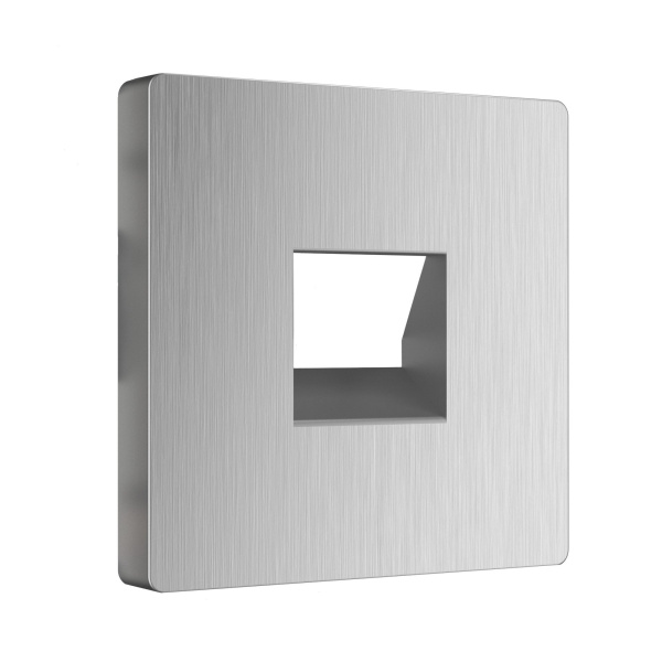 Накладка для RJ11 (серебряный рифленый) СУ IP20 Werkel