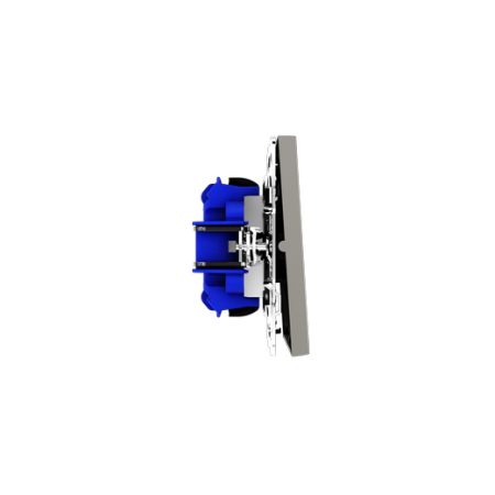 Выключатель с самовозвратом встраиваемый Voltum S70 двухклавишный 10А, (кашемир)