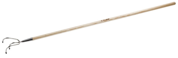 Культиватор "ЭКСПЕРТ" из нержавеющей стали, деревянный черенок из ясеня, 135x100x1520мм ЗУБР