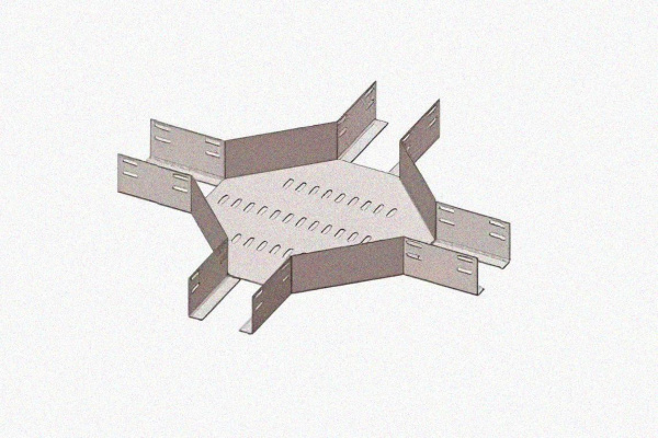 Лоток крестообразный глухой КМГ 300х100 УХЛ1, оцинкованный лист S1,5