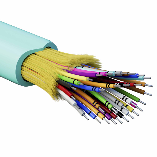 Кабель волоконно-оптический, распределительный, арамидные упрочняющие нити, для внутренней прокладки, нг(А)-HF, 32 ОВ, категорияOM3 (G.651.1) плотный 