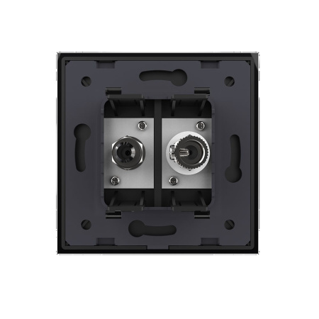 Розетка ТВ/Спутниковая SAT Черная Livolo