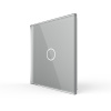Панель для одноклавишного выключателя серая Livolo