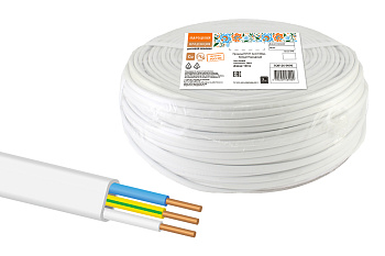 Провод ПУСП 3х4 (100м), белый Народный