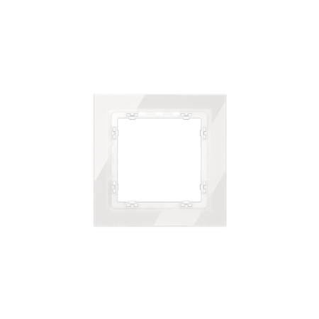 Рамка стеклянная Voltum S70 на 1 пост, (белый, стекло)
