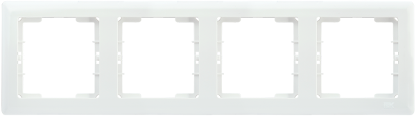 Рамка 4-местная горизонтальная РГ-4-ББ BOLERO белый IEK