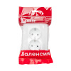 Валенсия Розетка 2-местная с/з 16А белая с защ, штор, EKF