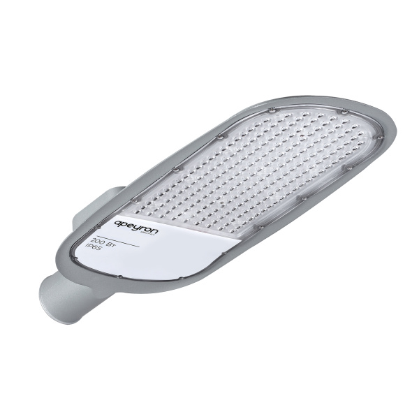 29-06 Светильник светодиодный, уличный, консольный 200Вт, 230/50Гц, 22000лм, 5000К, IP65, КСС "Ш", 595*230*80мм, Ф60мм, серый APEYRON