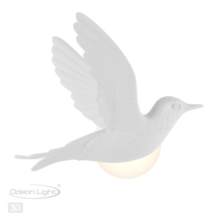 Настенный св-к IP20 LED 3W 122Лм 3000K COLOMBELLA белый гипс B ODEON LIGHT