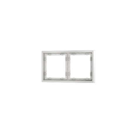 Рамка пластиковая Voltum S70 на 2 поста, (белый матовый)