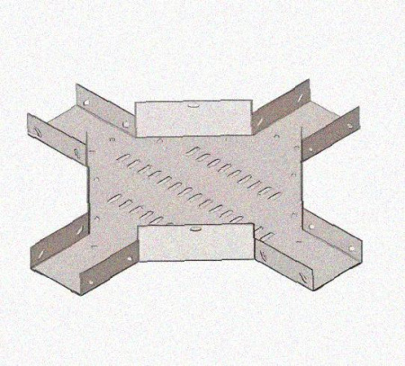 Лоток крестообразный перфорированный КМ 300х50 УТ1,5, оцинкованный лист S1,0