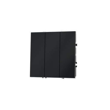 Выключатель встраиваемый Voltum S70 трехклавишный 10А, (графит)